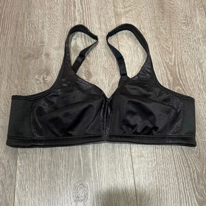 Playtex 18 Hour Back Smoother with Comfort Strap Full Coverage Bra Black 36B